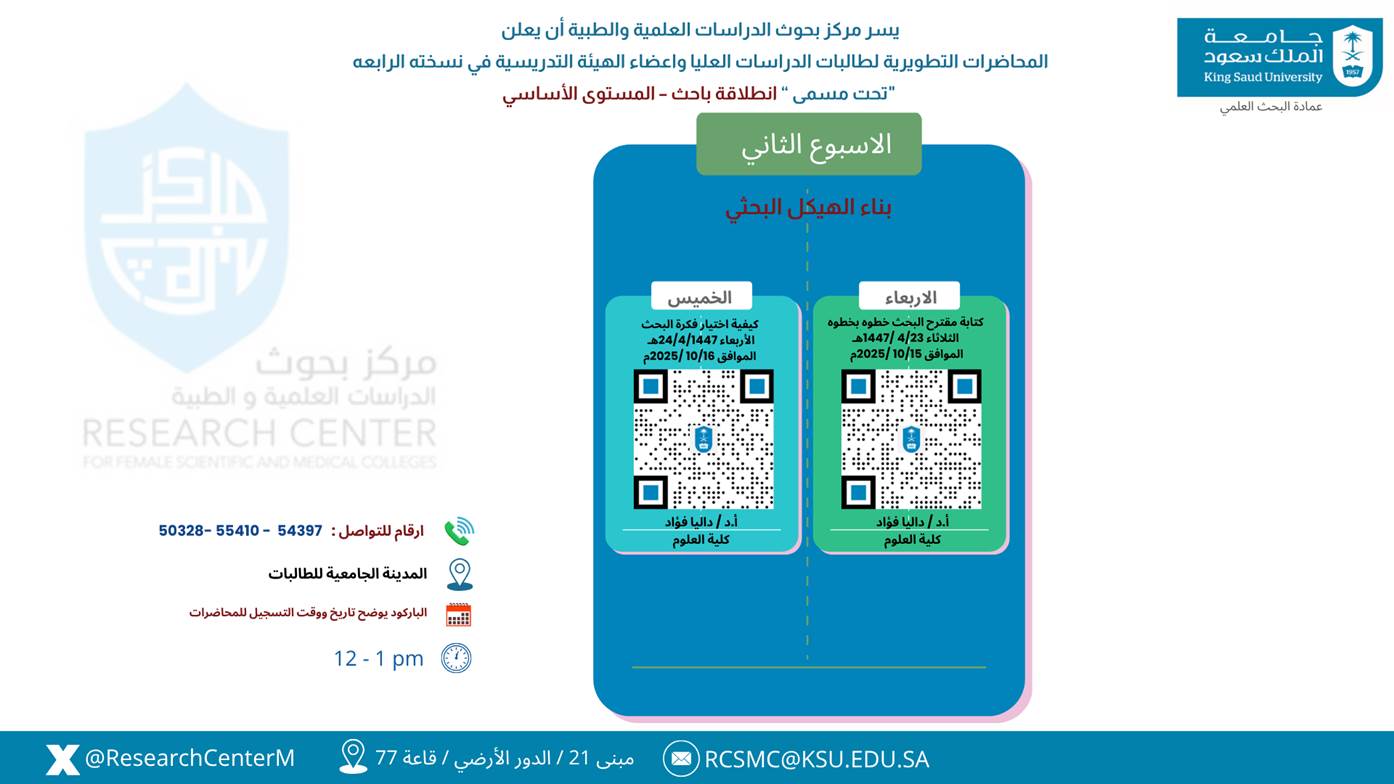 المحاضره السابعه من تنظيم مركز بحوث الدراسات العلمية والطبية